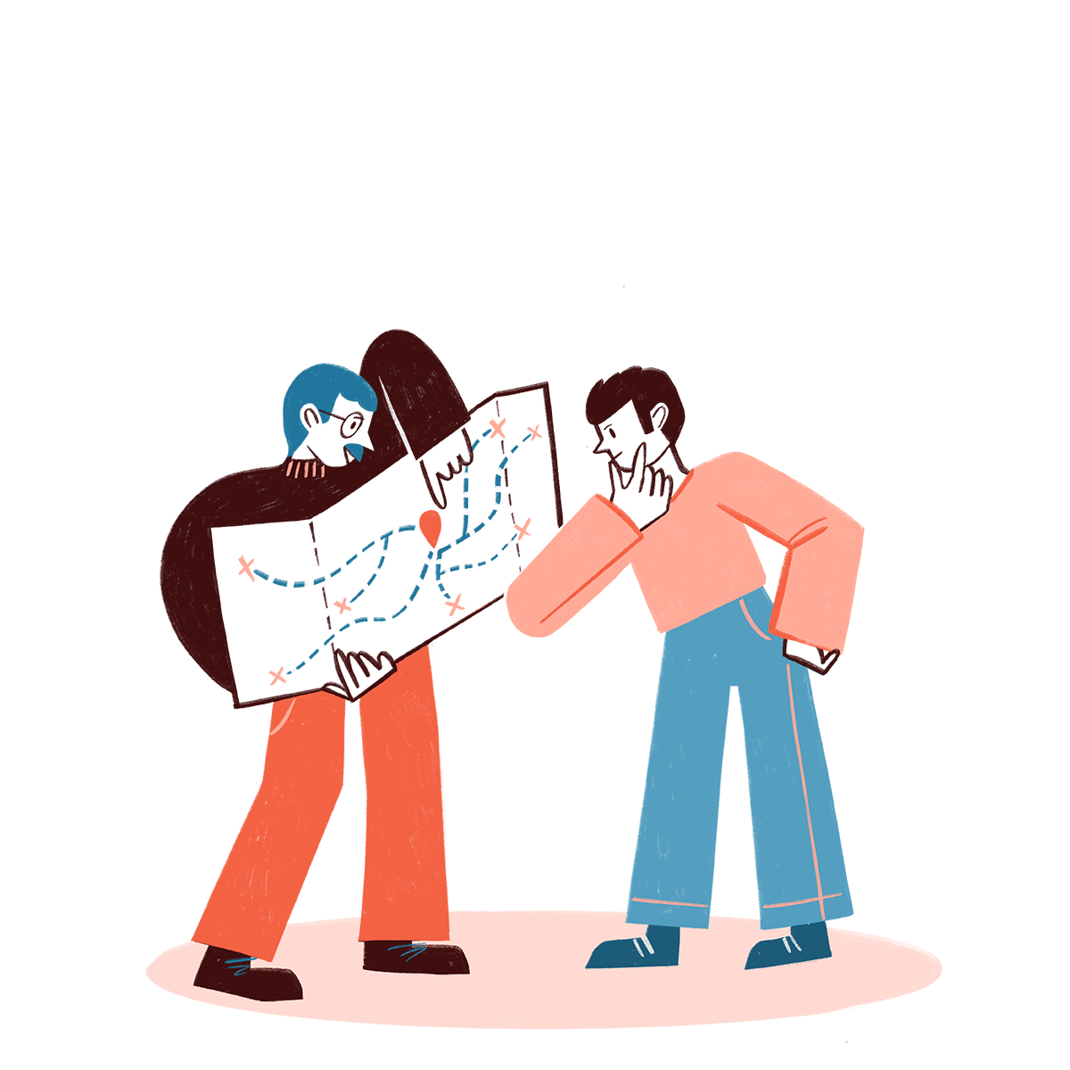 illustration orientierung bieten